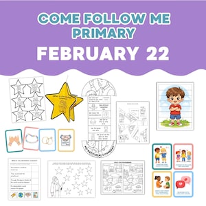 Come, Follow Me Primary Lesson Plan and Activity Pack February 22 | Old Testament CFM 2026 (Printable)