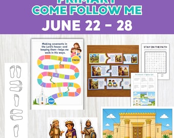 Come Follow Me 2026  Primary Lesson Activities (June 22 - 28) (Printable)
