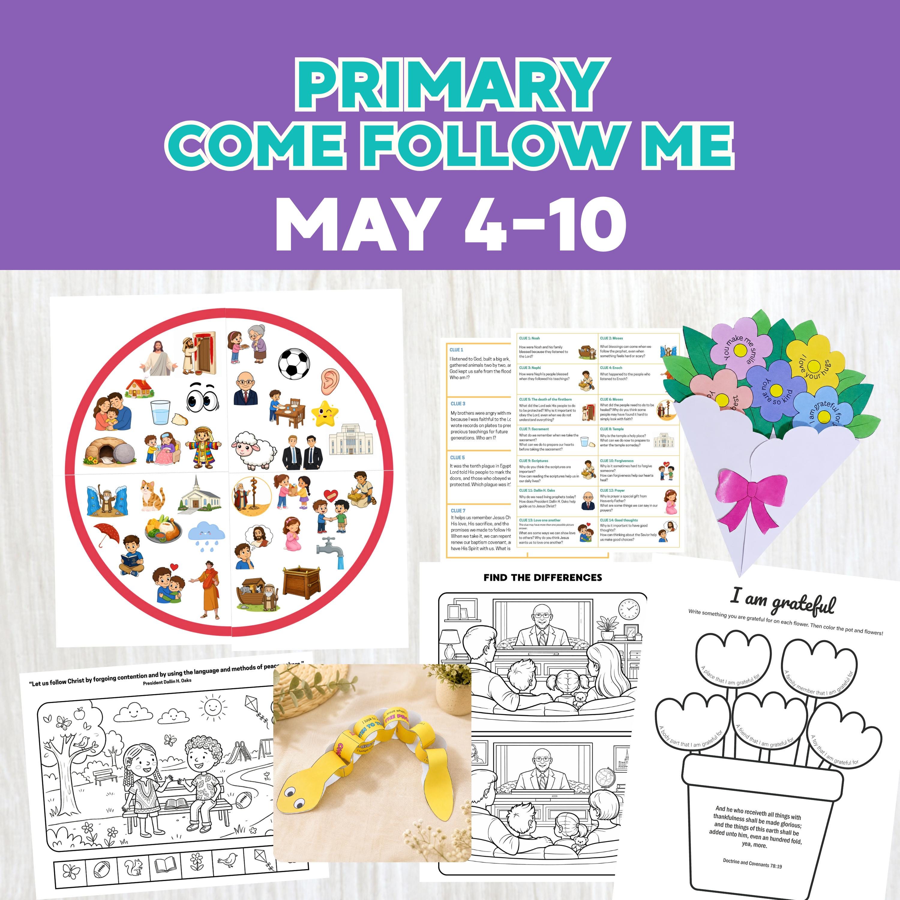 Come Follow Me 2026 Primary Lesson Activities May 4 - 10 (printable) - Etsy