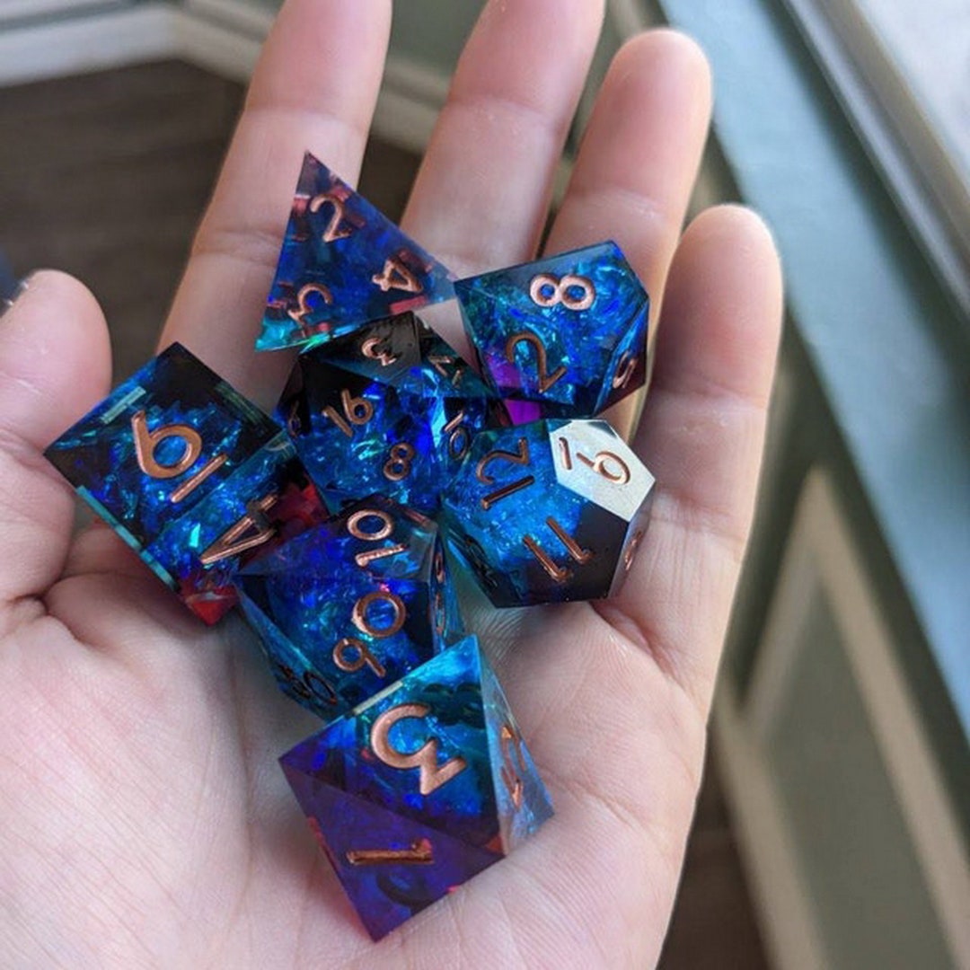 Galaxy Dnd Dice Set Dnd Resin Dice Set Super Nova Sharp - Etsy