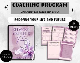 Feuilles de travail pour le coaching de vie | Feuille de travail pour la séance de coaching | Modèles de feuille de travail pour coach de vie |Feuille de travail pour coach de vie | Boîte à outils pour entraîneurs | Coach de vie