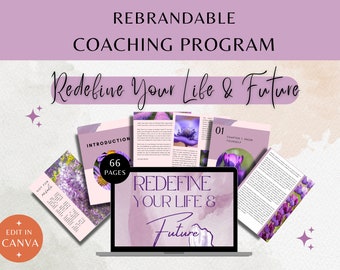 Done For You Redefine Your Life Brandable Coaching Program, Workbook, Ebook | Content for Life Coaches, Visualization,Goal, Meditation Coach