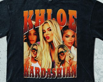 Camiseta vintage de Khloé Kardashian, sudadera de Khloé Kardashian, camisetas gráficas retro de los 90, camiseta de artista retro de los 2000, diseño estético Y2K para fans