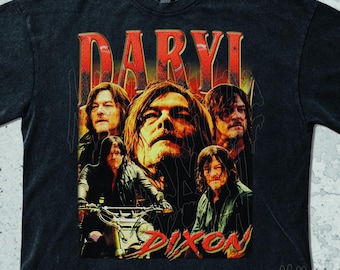 Daryl Dixon Vintage Shirt, Daryl Dixon Sweatshirt Retro 90s Graphic Tees, 2000s Throwback Movie Tee, Y2k Aesthetic Dsign For Fans