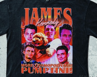 Camisa vintage de James Kennedy, sudadera de James Kennedy, camisetas gráficas retro de los 90, ¡Más Cosmopolitans! Camiseta PUMPTINI, ropa Y2K