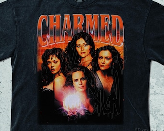 Camiseta vintage de Charmed, sudadera de Charmed, camisetas gráficas retro de los 90, camiseta retro de la serie de televisión de los 2000, diseño estético Y2K para fans