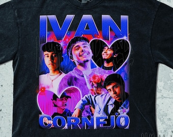 Camiseta vintage de Iván Cornejo, sudadera de Iván Cornejo, camisetas gráficas retro de los 90, camiseta de concierto retro de los 2000, diseño de gira con estética Y2K para fans