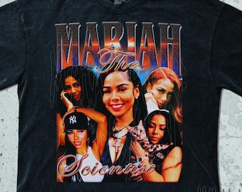 Camiseta vintage de Mariah The Scientist, sudadera con estampado retro de los 90, camiseta retro de los 2000, diseño con estética Y2K para fans