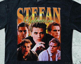 Camiseta vintage de Stefan Salvatore, sudadera con la familia Salvatore, camiseta gráfica retro de los 90, camiseta retro de película de vampiros, diseño estético Y2K para fans