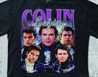 Camiseta vintage de Colin Britgerton, sudadera de Colin, camisetas gráficas retro de los 90, camiseta de película de los 2000, diseño estético Y2K para fans