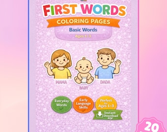 Erste Worte zum Ausdrucken - Vokabeltrainer für Kleinkinder (1-3 Jahre) (PDF Download)