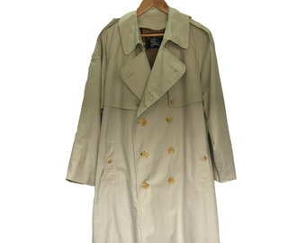 Second-Hand Vintage Beige Unisex Burberrys Nova Check Trench Coat