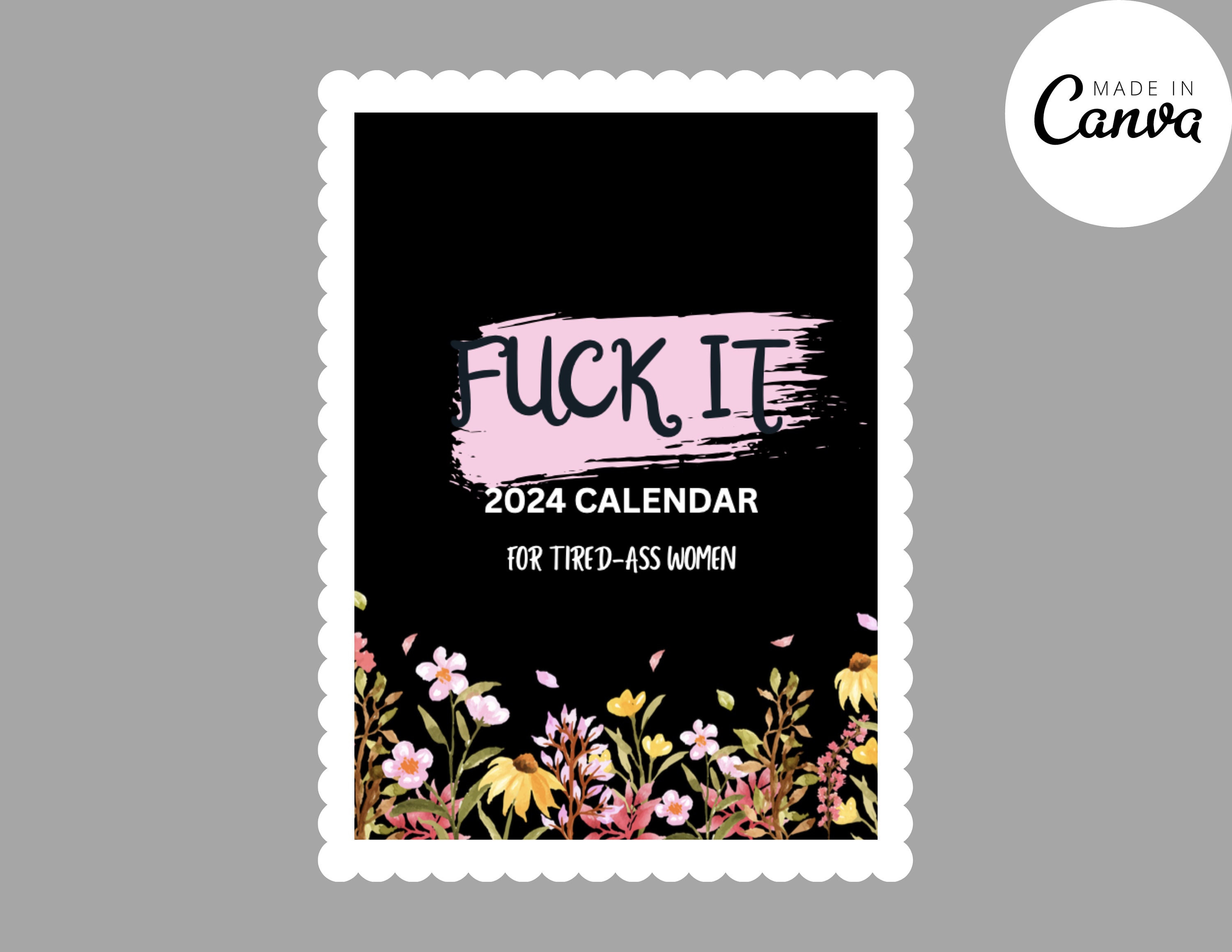 2024 Desk Calendar for Tired-Ass Women - Sweary Calendar, Fu-ck It 2024  Calendar, Big Ass Calendar, Tired Woman Calendar, Funny Monthly Desk  Calendar Gag Gift for Women (1 Piece) : Office Products 