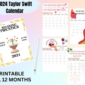 😍🎤📆 2024 Taylor Swift Lyrics Wall Calendar 📆🎶 🌟 Step into