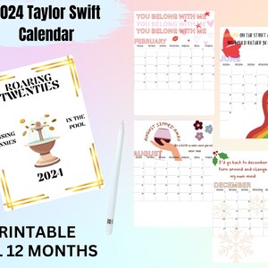 😍🎤📆 2024 Taylor Swift Lyrics Wall Calendar 📆🎶 🌟 Step into