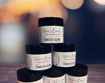Timeless Glow Natural Face Cream | Anti Aging Herbal Skincare | Hibiscus Green Tea Moisturizer | Organic Glow Cream | Handmade Skin Care
