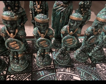 Vintage Antique Maya Vs. Spanish Conquistadors Chess Set - Etsy