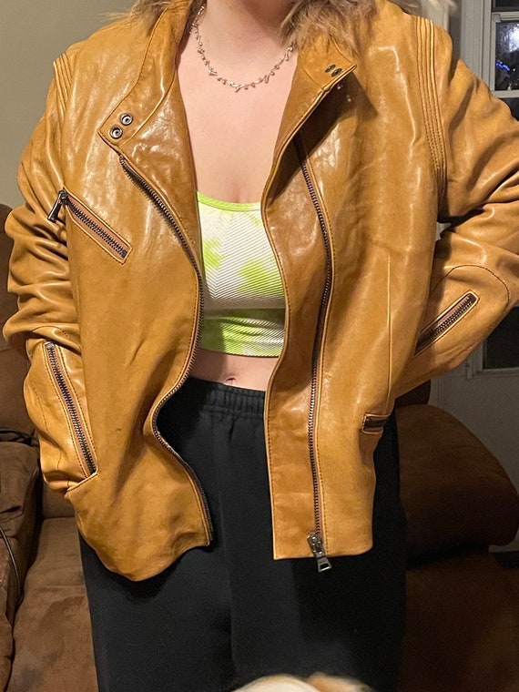 Knoles and Carter Vintage Italian Leather Jacket Thermostat Envy Etsy