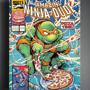 Poster print ninja turtles vintage style unframed wall art