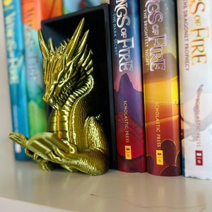 Drachen Buch Nook 3D gedruckt Fantasy Bücherregal einfügen, lesen Drachen Dekor, Bücherwurm Geschenk