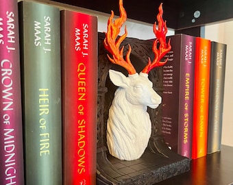 Stag Book Nook 3D Printed Fantasy Book Nook Insert or Shelf Decor  Regal Antlered Guardian