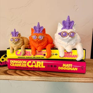 Prinzessin Donut Regal Buddy Dungeon Crawler Carl, Katzen Bücherregal Dekor, LitRPG Fan Geschenk, Fantasy Reader Regal Dekor Bild 7