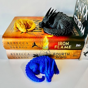 Sleeping Dragon Bookshelf Decor Dragon figurine 3d Printed Fantasy Decor