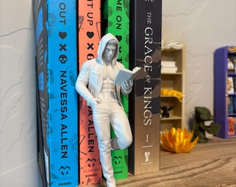 Book Boyfriend Shelf Sitter, Dark Romance Bookshelf Decor, BookTok Reader Gift, Reading Figurine, Book Lover Decor
