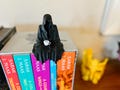 Suriel Bookshelf Decor Suriel Tea Bookshelf Decor Grim Reaper Sitting Bookshelf with teacup figurine