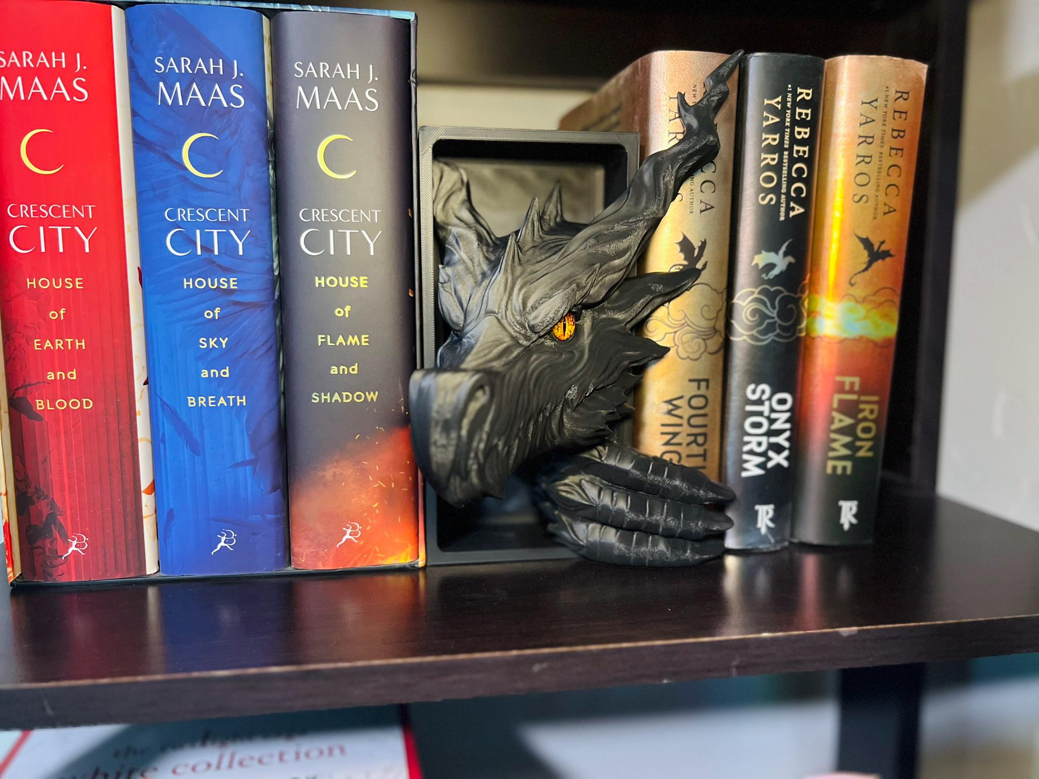 Dragon Book Nook, Fantasy Bookshelf Decor, Dragon Bookshelf Insert