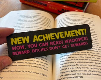 Dungeon Crawler Carl System Message Bookmark, Funny Achievement Bookmark, LitRPG Reader Gift, Adult Humor Book Lover Gift