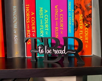 TBR Bookshelf Decor | To Be Read Sign | Book Lover Gift | 3D Printed Reading Nook Decor | Bookish Shelf Accent | Book Display Stand