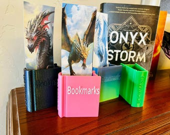 Portamarcadores con forma de libro, impreso en 3D, almacenamiento para tus marcadores, personalizable