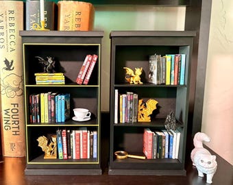 Mini Bookshelf for mini Book Collection Perfect for your mini books Custom Colors With or Without Trim Optional Accessories.