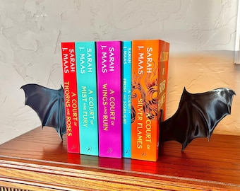 Bat Wing Bookends – Gothic Bookends – Fantasy Bookshelf Decor – Gift for Book Lovers