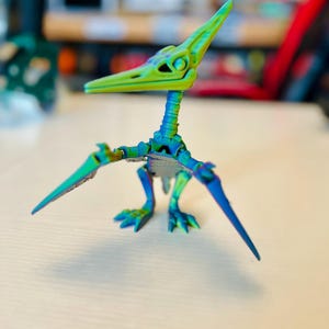 Articulated Skeleton Pteranodon – 3D Printed Dinosaur Figure, 6&quot; Tall Prehistoric Display Model