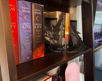 Dragon Book Nook, Fantasy Bookshelf Decor, Dragon Bookshelf Insert