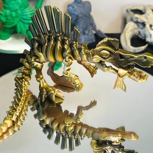 3D Printed Articulated Skeleton Spinosaurus | Movable Dinosaur Fossil Model | Prehistoric Dino Gift | Collectible Spinosaurus Toy