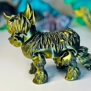Highland Kuh niedlich 3D gedruckt Artikulieren rustikale Bauernhaus Dekor, niedlichen Kuh-Liebhaber Geschenk, Bauernhof Tier Figur für Haus oder Büro Display