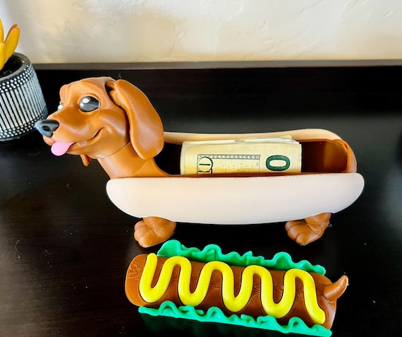 Dachshund Hot Dog Container - Articulated Sausage Dog With