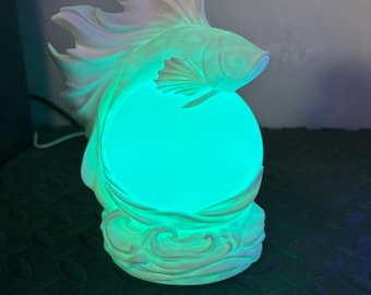 Sphere Table Lamps – Skull, Dragon, Cat, Horse, Fox, Betta Fish, Abyss Design, RGB LED Night Light, USB Powered Desk Lamp, Fantasy Decor