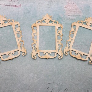 Ornate Die Cut Frame Embellishments – Vintage Style Scrapbooking Ephemera, Card Making, Journal Decor, Paper Craft Supply - Set of 10