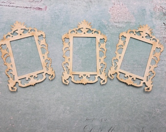 Ornate Die Cut Frames - Vintage Style Scrapbooking Embellishments - Set of 20