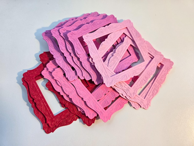 Mini Decorative Paper Frames Set of 20, Scrapbooking Embellishments ...