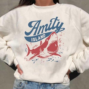 Amity Island Shark Attack PNG Retro Ocean Graphic, Under The Sea PNG, Shark PNG, Amity Island png