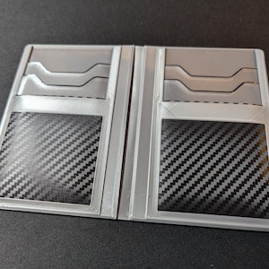 Billetera plegable flexible impresa en 3D / Ultraduradera / Acabado de fibra de carbono