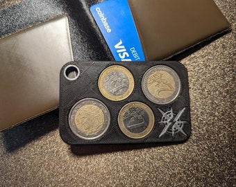 3x Euro Stash Coin Card | Compact Currency Organizer