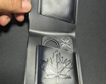 RFID Blocking TPU Wallet - Brown/Black - Maple Leaf