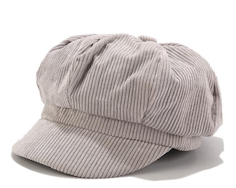 Gorra Newsboy de terciopelo