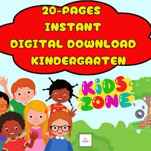 Kindergarten math worksheets printable addition and subtraction for homeschool, preschool, first grade-Instant digital download